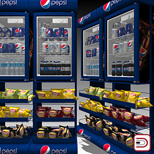 Second Life Marketplace - [Danielito] Pepsi & Chips Display Rack